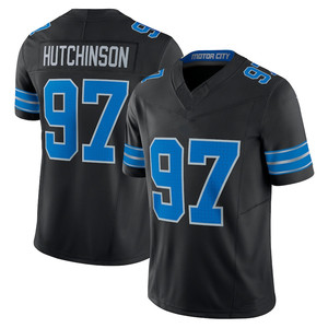   Maillots de football cousus : 26 Gibbs, 97 Hutchinson, 16 <span class=keywords><strong>Goff</strong></span>, 14 St. Brown, 20 Sanders, 58 Sewell, 5 Montgomery - Product Image 2