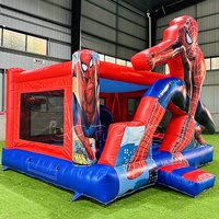 Château gonflable Spiderman en vinyle PVC de 0,55 mm pour enfants, trampoline gonflable, maison Spiderman à vendre