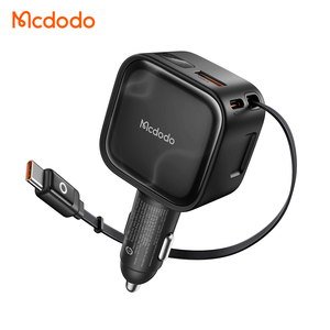 ที่ชาร์จในรถยนต์ Mcdodo 871 130W สาย USB-C แบบยืดหดได้ ชาร์จเร็วสำหรับแล็ปท็อป 100W ระบบจ่ายไฟอัจฉริยะ 3 พอร์ต สำหรับ <span class=keywords><strong>IPhone</strong></span>/Galaxy - Product Image 1