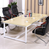 Table de conférence en bois et acier de direction moderne chaise de bureau de formation simple bureau de négociation des employés