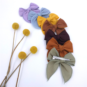 Pinces à cheveux ajustables en Nylon pour tout-petits, taille personnalisée, accessoire de coiffure pour petites filles, bandeau avec nœud en lin - Product Image 2