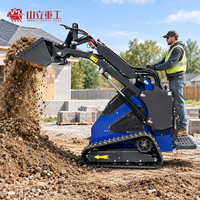 Mini-chargeuse sur chenilles SHANLI L200, chenilles en caoutchouc de 180 mm, garantie 1 an, haute efficacité pour la construction et l'agriculture