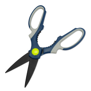 <b>Kitchen</b> <b>Shears</b> Stainless Steel Blue Gray Straight Head For Home Use Meat Fish Cutting - Product Image 2