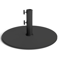 JH-Mech Support de parasol minimaliste et robuste, à profil bas, résistant aux intempéries, pour canapé, terrasse et bases de parasol