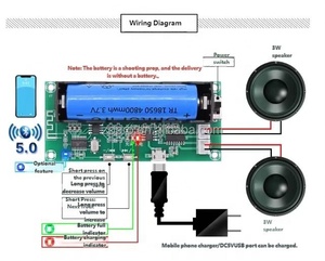 Placa Amplificadora de Baja Potencia Estéreo de 2 Canales con Bluetooth 5.0, Batería de Litio XH-A153, 3W+3W, DC 5V, Chip PAM8403 - Product Image 6