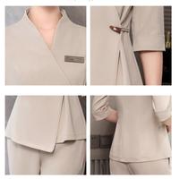 Ensemble d'uniformes de spa élastiques de qualité supérieure personnalisables, vêtements de travail extensibles et respirants pour soins des pieds, salon de beauté, aspect professionnel