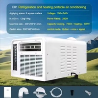 Mini Aire Acondicionado para Tienda de Campaña, Nuevo Estilo, 220V/110V, Calefacción y Refrigeración, Aire Acondicionado Exterior para Camioneta, Furgoneta, Cabina, Ventilador de 12V