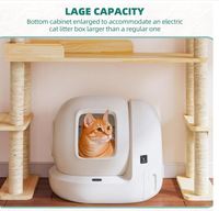 Tour de chat en bois personnalisée pour bac à litière automatique arbre à chat meubles en bois massif à plusieurs niveaux pour chat avec griffoir maison