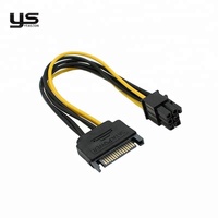 Cable Adaptador de Alimentación SATA de 15 Pines a 6 Pines para GPU, Conexión de Alimentación Inversa, Arnés de Cableado para Fuente de Alimentación de PC de Escritorio