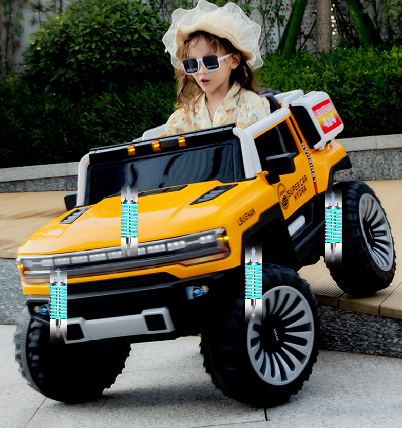 New Design Child Big Toy Cars All Rubber Wheel Drive Battery Operated Baby  Electrical Ride on Toy Car for Kids