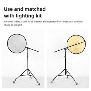 Professional Studio Photo Holder <strong>Bracket</strong> Swivel Head Reflector Disc Arm Support 26"-67" - Product Image 3