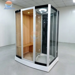 Salle <span class=keywords><strong>de</strong></span> sauna électrique moderne <span class=keywords><strong>de</strong></span> luxe, style Dubaï, en <span class=keywords><strong>bois</strong></span> <span class=keywords><strong>de</strong></span> pin massif blanc, combinaison <span class=keywords><strong>de</strong></span> douche infrarouge et vapeur humide - Product Image 3