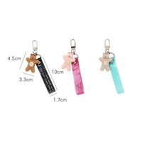 Porte-clés personnalisé en PVC avec pendentif ours de dessin animé et dragonne, idéal pour promotion, cadeau d'anniversaire ou article de récompense