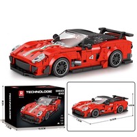 Ensemble de blocs de construction de voitures de course MOC Technologie Speed Race Car, kit de briques de voitures de course, modèles de supercars/F1/hipercars à collectionner pour garçons