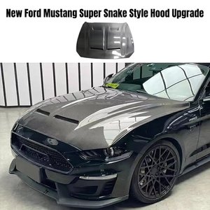CDY 2015-2017 pour Mustang <span class=keywords><strong>GT</strong></span> <span class=keywords><strong>350</strong></span> Capot moteur en fibre de carbone - Fixation noire à clipser Garantie 1 an - Product Image 5