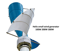 Éolienne verticale spirale 100W 200W 300W 12V 24V, petit générateur éolien hélicoïdal pour la production d'énergie sur toiture