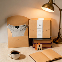 Boîte d'emballage pliable en papier kraft personnalisée avec votre logo, pour t-shirts, vêtements, cadeaux, boîte en papier pour sweats à capuche noirs