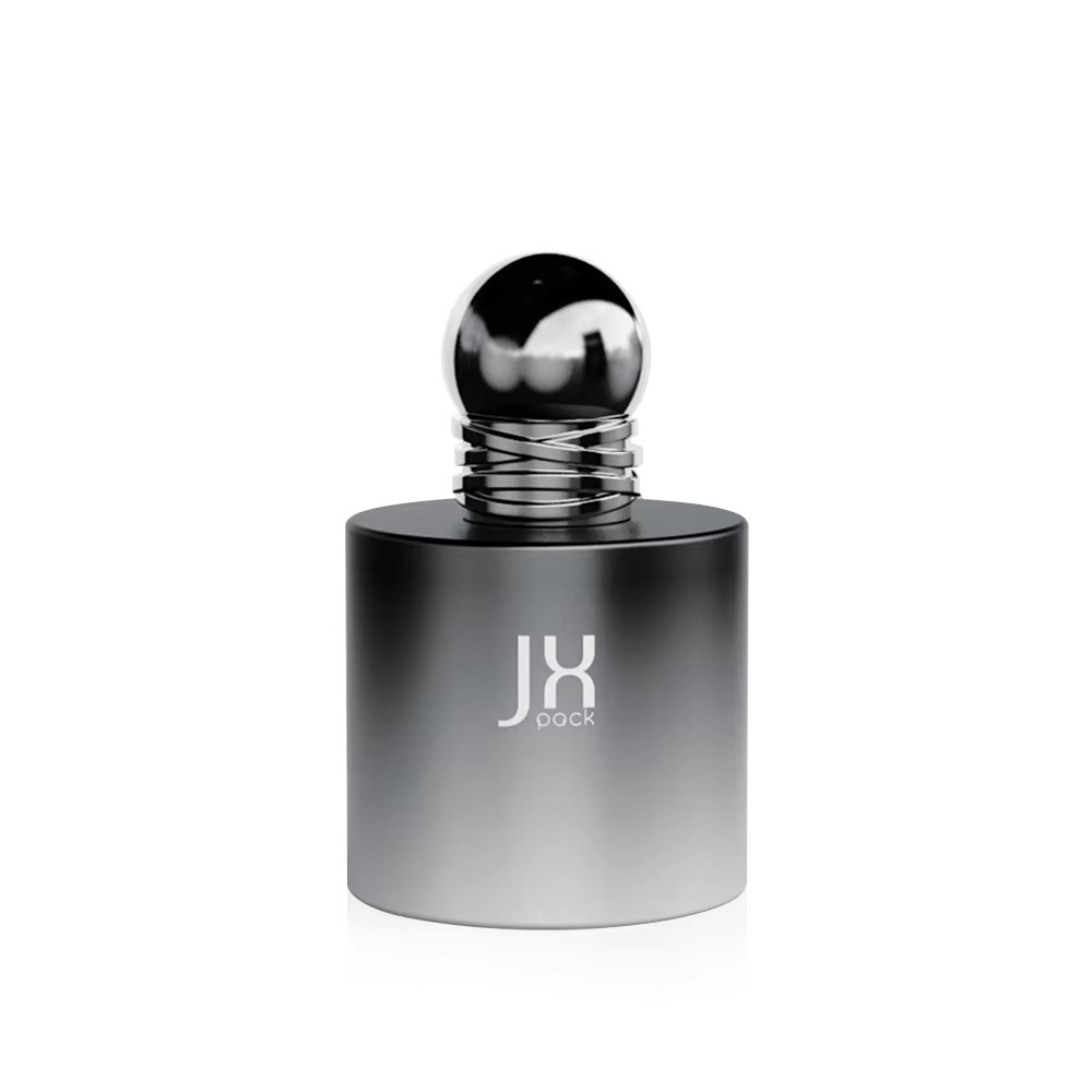 Bottiglia di profumo sfumata con coperchio circolare irregolare