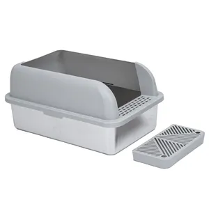 New Design Wholesale Easy Cleaning Deepen Stainless Steel Litter Box For Cat