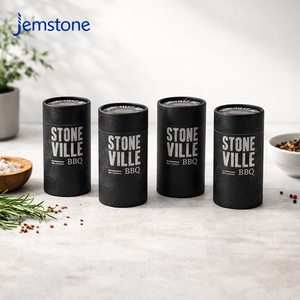 Emballage en tube de papier kraft écologique pour sel et poivre en poudre de qualité alimentaire, design personnalisé, emballage en tube de papier pour épices et café - Product Image 2