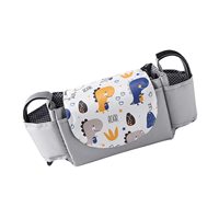 Sac de rangement portable pour poussette, résistant à l'eau, en polyester, pour couches et biberons
