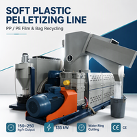 Ligne de granulation pour matériaux souples PE PP, compacteur de granulation pour film colonne d'air PE et déchets de sacs jumbo PP