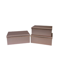 Caja de Regalo Rectangular de Papel Artístico de Alta Calidad con Diseño Floral, Juego de Tres Piezas para Empaque de Ramo de Flores, Regalo Eterno