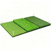 Tapis de golf pliable en gazon artificiel vert, en nylon et caoutchouc, pour entraînement intérieur et extérieur