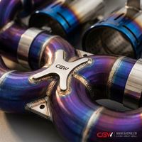 Pipa Knalpot Titanium Alloy Catted Downpipe dan Catback untuk Ferrari SF90 3.9T 2020-