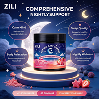 Permen Kunyah Penunjang Tidur Alami Private Label dengan L-Theanine Chamomile untuk Relaksasi Tenang dan Tidur Nyenyak Rasa Stroberi MOQ 50