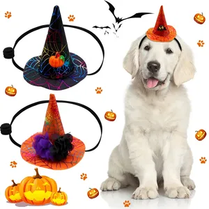 Dropshipping Creative Halloween Pumpkin Party decora Bat Costume Dog Caps cappelli per cani di piccola taglia forniture per gatti