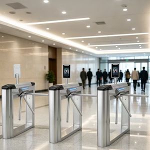 SHUNXIANG - Puerta Torniquete Trípode Automática de Acero Inoxidable de Acceso Bidireccional para Piscinas, Puerta de Acceso Peatonal para Exteriores - Product Image 2
