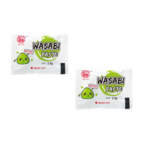 Vente directe d'usine, pâte de wasabi verte épicée halal fraîche de 43 g pour les sushis