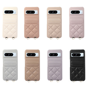 Elegante bandolera con cordón Lychee Pu Funda de cuero con ranura para tarjeta para <span class=keywords><strong>iPhone</strong></span> 17 16 15 14 13 12 11 Pro Max Plus funda de teléfono - Product Image 2