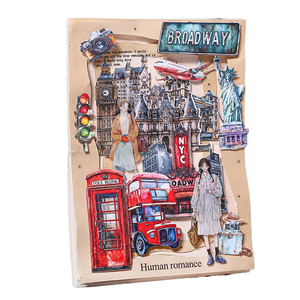 Paquete de 10 Pegatinas de Papel Impresas Autoadhesivas con Acabado Brillante de la Serie Wanderlust con Temática de Viajes para Vacaciones - Product Image 1