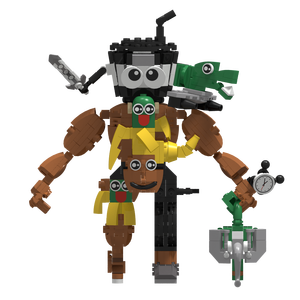 Tung Tung Sahur blocchi PVC Set nove Beast Cup scimpanzé Fusion mostro costruzione giocattoli ornamento per adulti e regali - Product Image 3