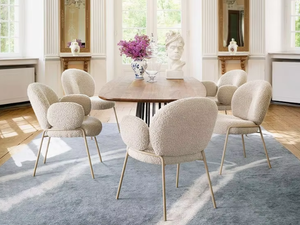 Chaise d'Appoint Moderne en Tissu Boucle Pieds en Métal Doré <span class=keywords><strong>Fauteuil</strong></span> Rembourré Confortable pour Salon Chambre Bureau Décor - Product Image 6