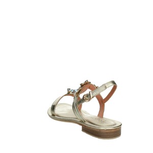 Sandali 2316009 argento con plateau bassi comodi Slip-On con fodera in tessuto per la moda primavera/estate piatta e imbottita - Product Image 2