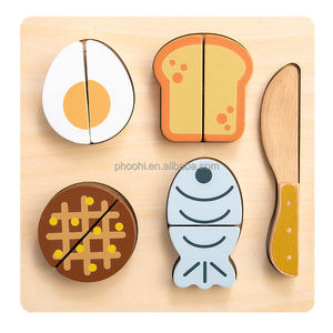 Ensemble de jouets de cuisine en bois pour enfants pour couper les formes d'aliments et de légumes - Product Image 6