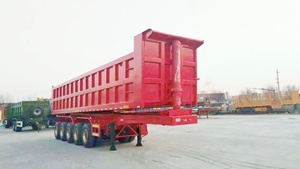 EAST Heavy Duty 40ft 5 ejes 100 toneladas 150 toneladas 200t transporte de piedra equipo de inclinación semirremolque volquete - Product Image 4