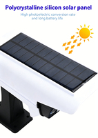 Projecteur solaire extérieur avec détecteur de mouvement et télécommande, imitation caméra de sécurité, pour porche et allée