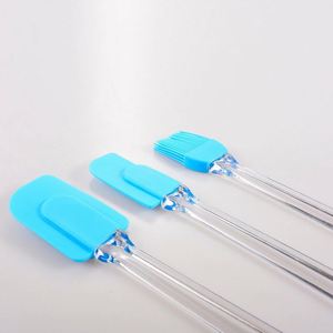 Juego de 3 Espátulas Azules OEM ODM para Mezclar Crema y Harina, Utensilios de Cocina para Repostería, Juego de Espátulas de Silicona - Product Image 2