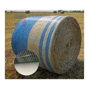 农业塑料网秸秆青贮干草草捆网包裹草捆农场经纱网