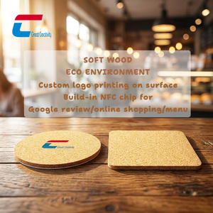 Posavasos NFC Personalizado con Impresión, Tarjeta Inteligente NFC de Madera Regrabable de 13.56MHz para Menús de Restaurantes - Product Image 2