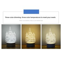 Lampe de projection LED 3D en acrylique en forme de méduse avec lumière chaude, décoration de chambre à coucher DIY