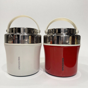 Meidomi Stainless Steel <b>Vacuum</b> Insulated Lunch Box Cylinder Shape Solid Color Lid For Adults - Product Image 5
