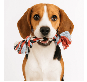 Jouet pour chien en corde à nœuds, jouet à mâcher durable en corde de coton pour chiots, chiens de petite, moyenne et grande taille, nettoyage des dents, jeu de traction et de rapport - Product Image 2