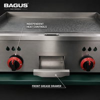 Grille de cuisson au gaz portable en acier inoxydable sur mesure pour comptoir, idéale pour la cuisine, les restaurants et l'équipement de restauration