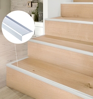 Profilé d'escalier antidérapant en aluminium en forme de L de 2 pouces, marches d'escalier modernes durables pour hôpital, appartement, extérieur