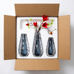 Modern Crystal <b>Vase</b> Set Artistic Blue Glass Handmade Eco-Friendly Large Tall Tabletop Decorative Flower <b>Vase</b> Crystal Coast for - Product Image 6